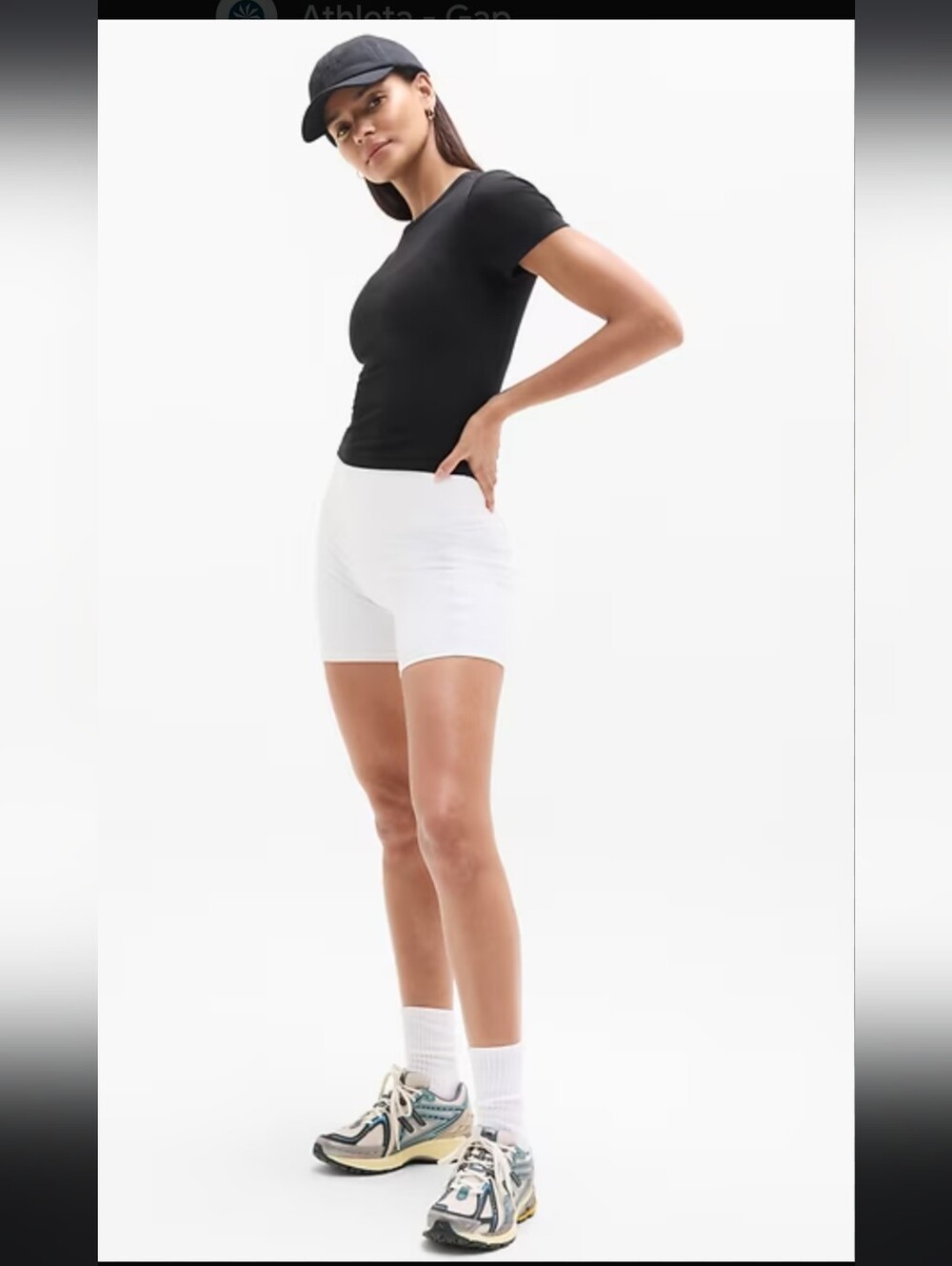 Athleta| Signature Ribbed Cropped Tee - Picture 2 of 8